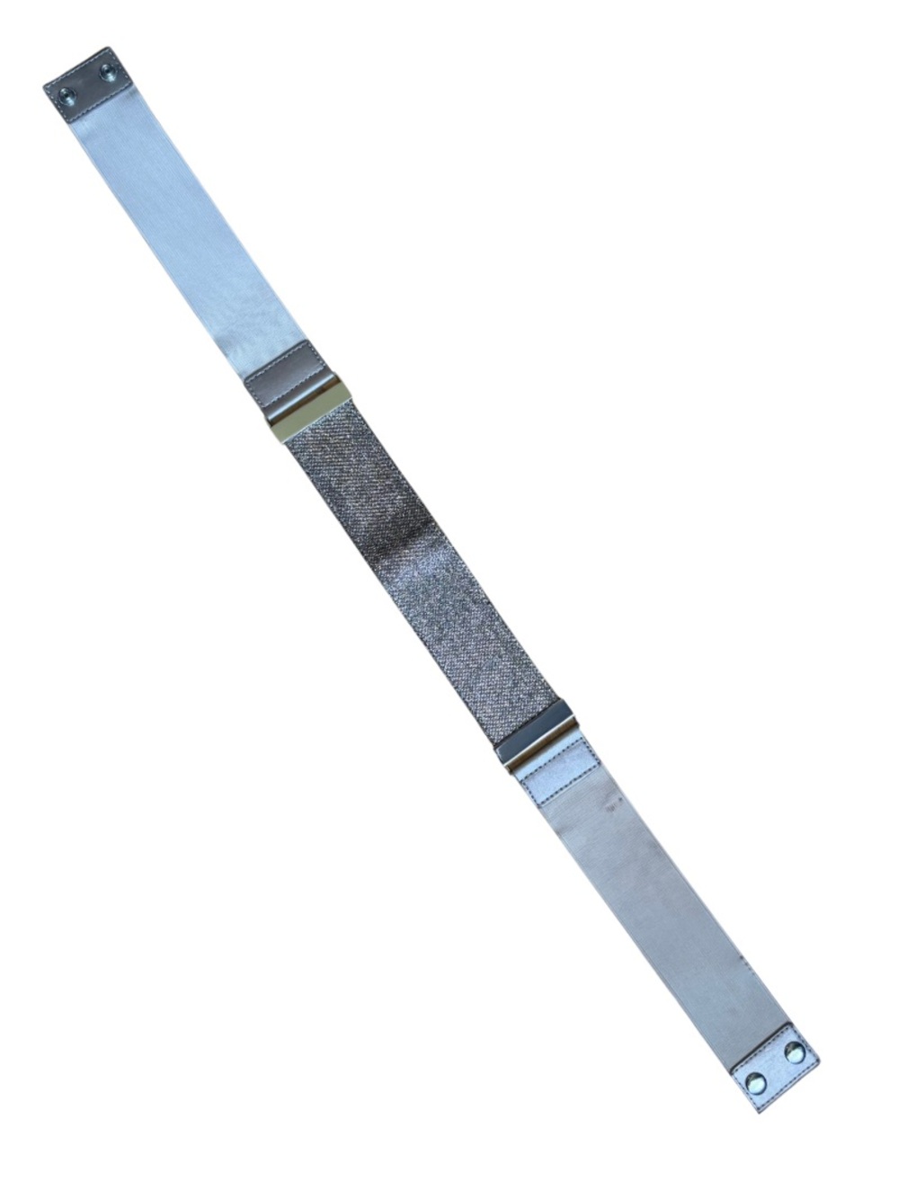 Sparkling Gold and Beige Canvas Belt for Women - Stretch